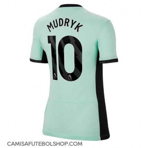 Camisa de time de futebol Chelsea Mykhailo Mudryk #10 Replicas 3º Equipamento Feminina 2023-24 Manga Curta